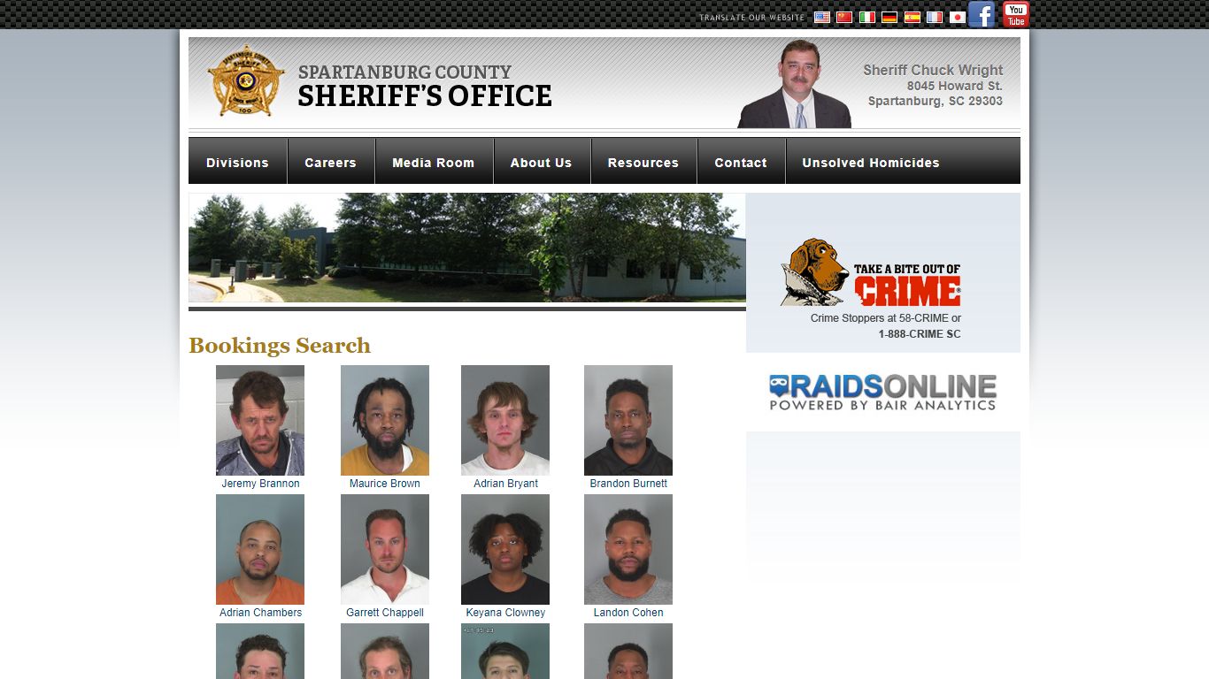 Bookings Search : Spartanburg Sheriff